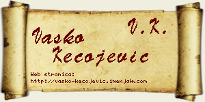 Vasko Kecojević vizit kartica